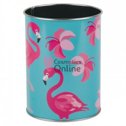 Pahar pentru pensule sau accesorii Albastru cu Flamingo, art MJ 1165415